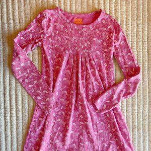 Harper Canyon rose pink print trapeze swing dress, Girls size 8, EUC